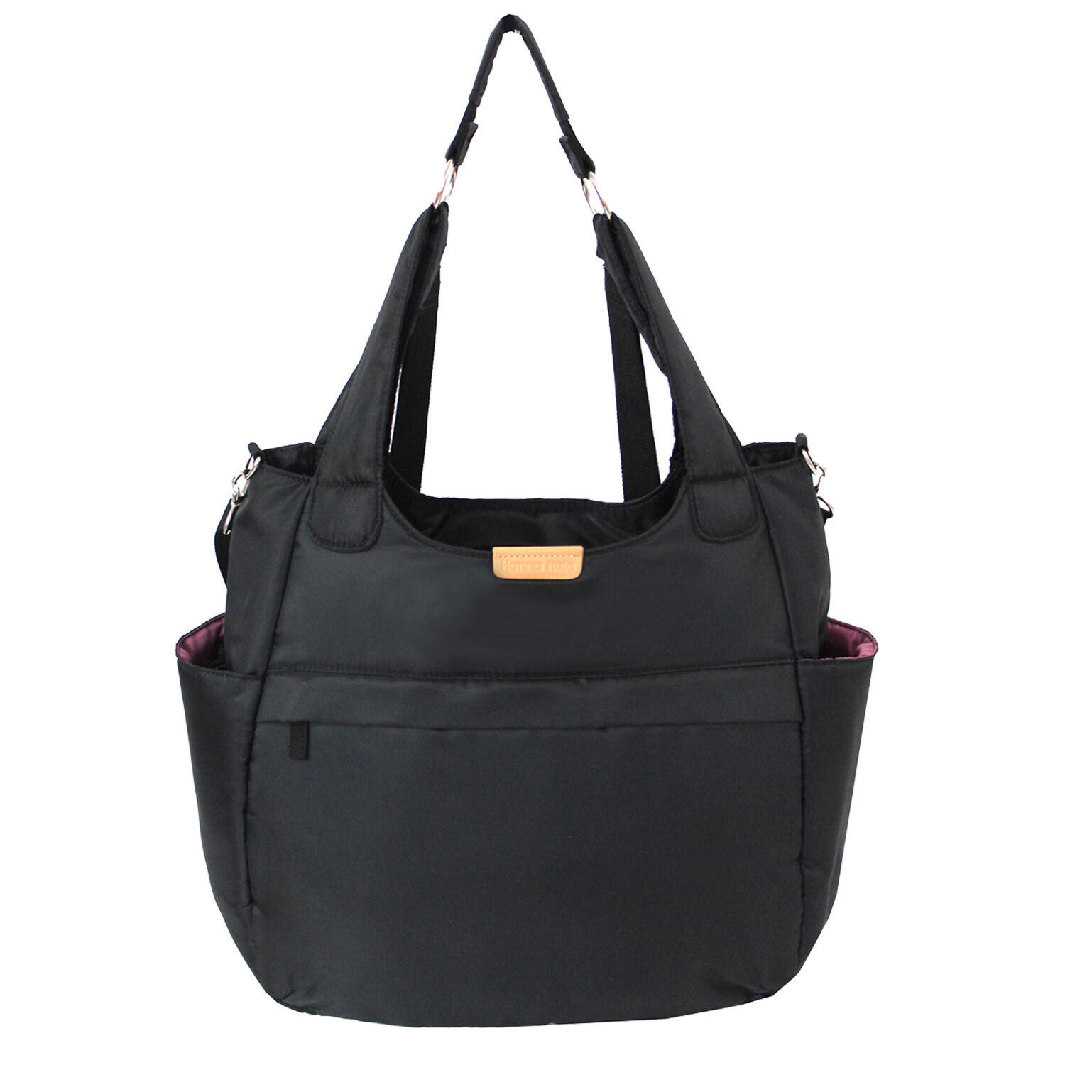 BACKYARD FAMILY「マザーズバッグ ハンナフラ Hanna Hula 通販 大容量 マザーバッグ マザーズバック H型」|リュック|ブラック1