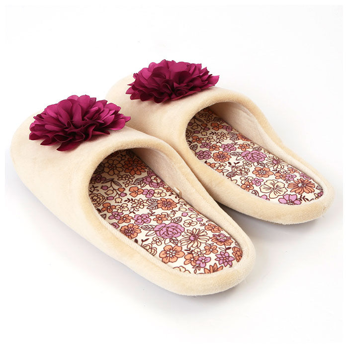 BACKYARD FAMILY「ルームシューズ レディース かわいい 通販 花柄 ウォッシャブル  洗える 低反発ウレタン」|ルームシューズ|