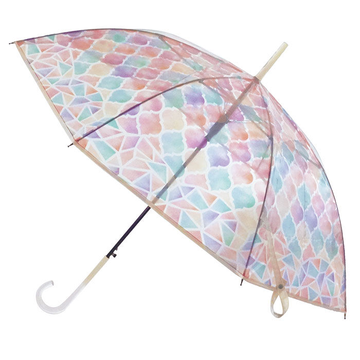 BACKYARD FAMILY「傘 レディース ジャンプ 通販 ビニール傘 ジャンプ式 おしゃれ アンシャンテ ステンドグラス傘」|傘|