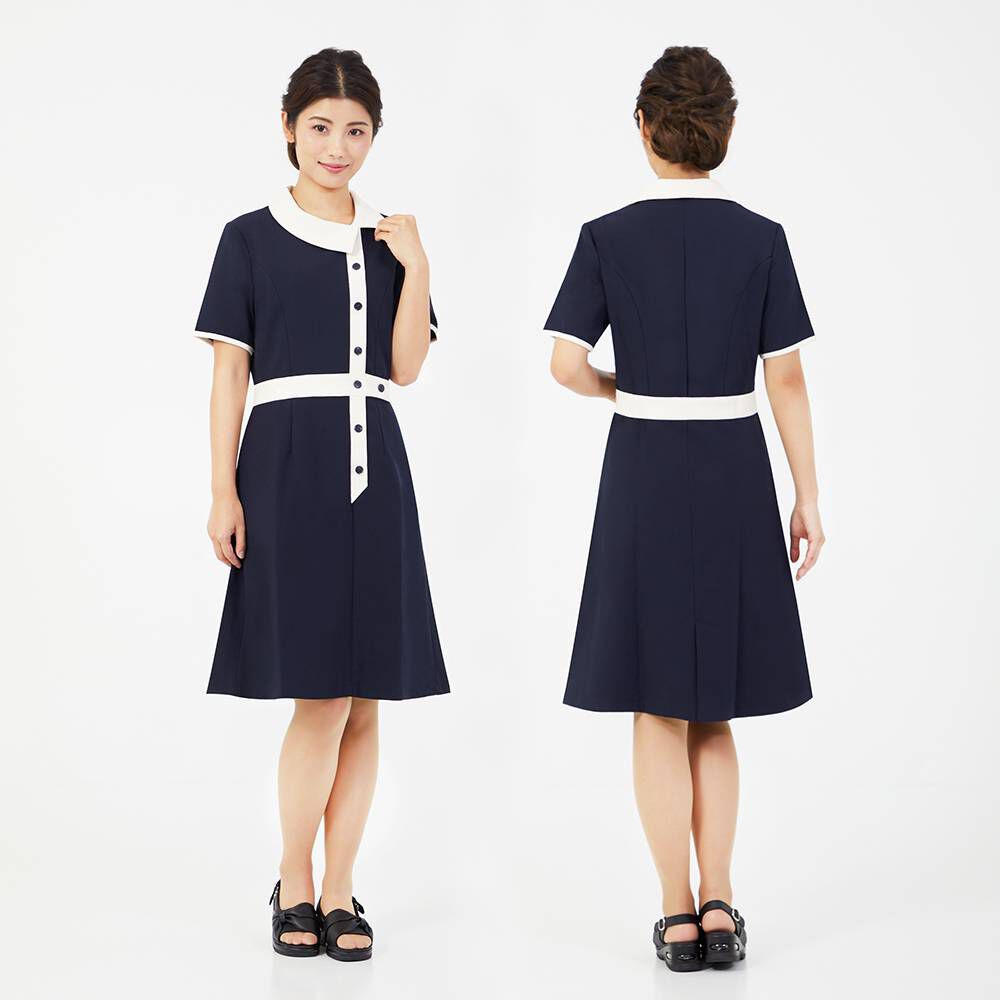 BACKYARD FAMILY「事務 ワンピース 通販 Veriella 12 事務服 エステ ユニフォーム 医療事務 制服」|ワンピース|