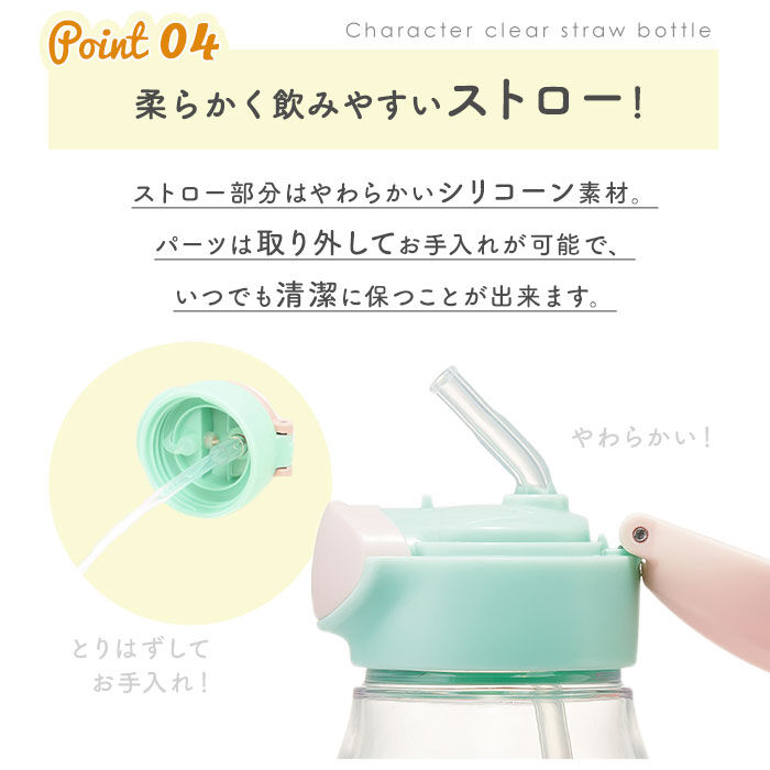 BACKYARD FAMILY「水筒 ストロー 子供 通販 クリアボトル ストローボトル ワンプッシュ 約 500ml 530ml」|食器・キッチングッズ|