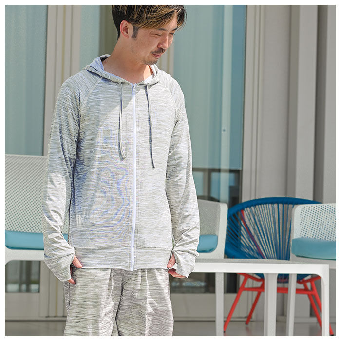 BACKYARD FAMILY「ラッシュガード メンズ 長袖 通販 おしゃれ 柄 パーカー 夏 ジップアップ M L XL XXL」|スポーツ|