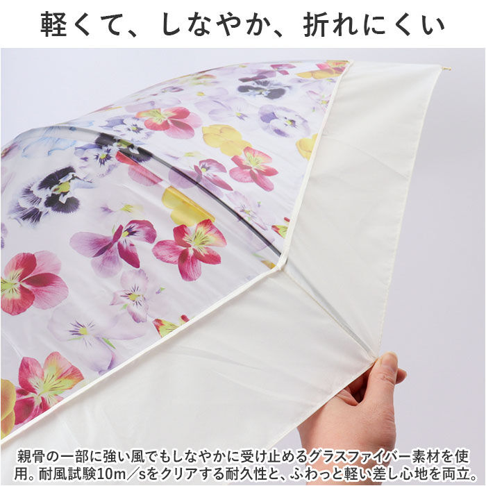 BACKYARD FAMILY「ビニール傘 おしゃれ 通販 花柄 半透明 ジャンプ式 フラワー 61cm グラスファイバー」|傘|
