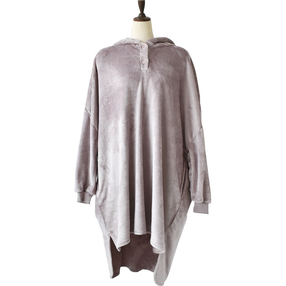 BACKYARD FAMILY「ルームウェア 上着 長袖 通販 ロングフーディー 部屋着 羽織 ガウン ロングブルゾン」|ルームウェア|ピンク1