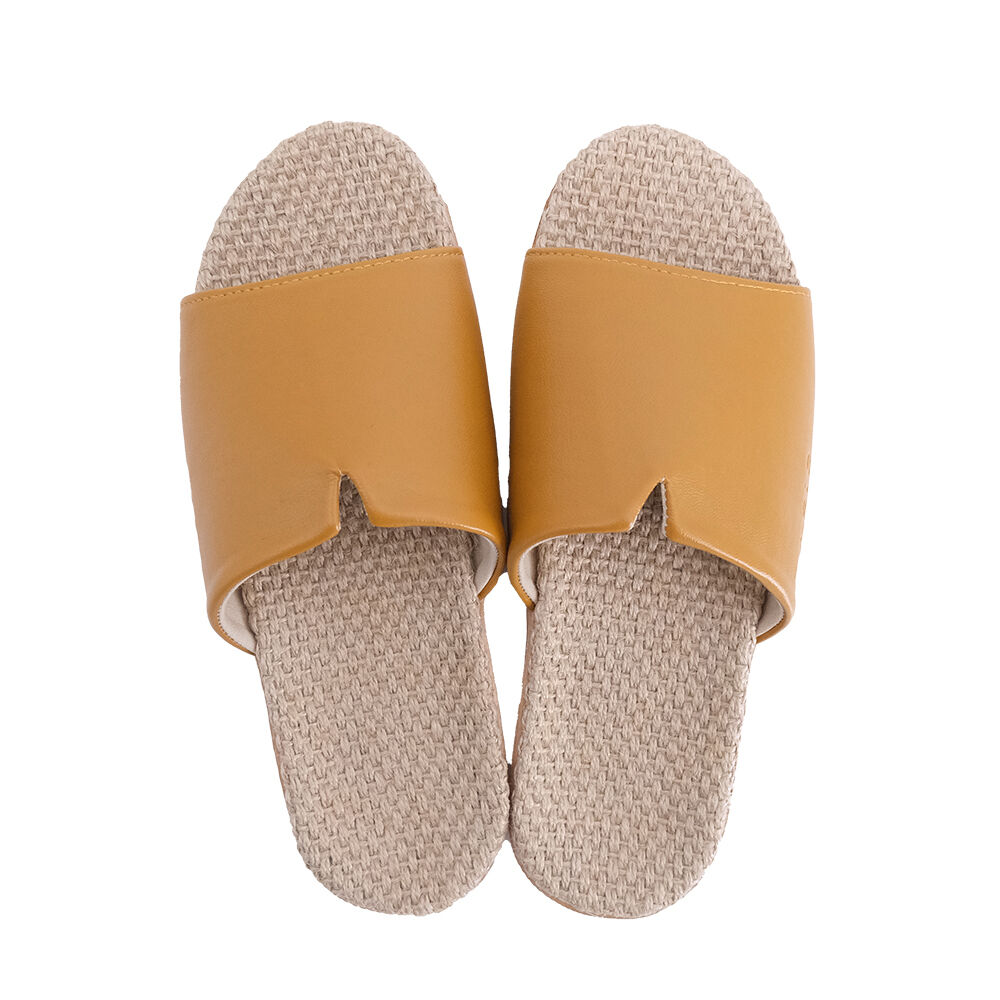 BACKYARD FAMILY「スリッパ 夏用 室内 通販 ルームシューズ 室内履き 涼しい サラサラ 麻 肌触りが良い」|ルームシューズ|ブラウン2