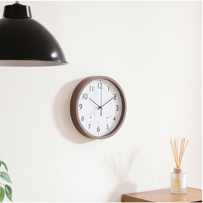 BACKYARD FAMILY「壁掛け 時計 電波 温度 湿度 おしゃれ 通販 温湿度計付き電波時計 ウォールクロック 電波時計」|クロック・置時計|