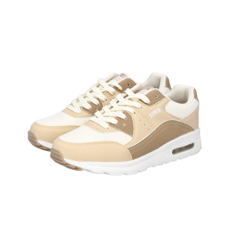 BACKYARD FAMILY「EDWIN スニーカー EDW4654 エドウィン 通販 レディース ローカットスニーカー 軽量」|スリッポン|ベージュ1
