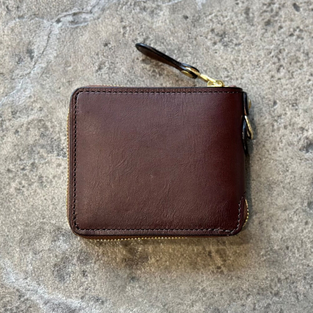 BACKYARD FAMILY「本革 二つ折り財布 メンズ 通販 日本製 ラウンドファスナー 財布 さいふ お札入れ 小銭入れ」|財布|ブラウン1