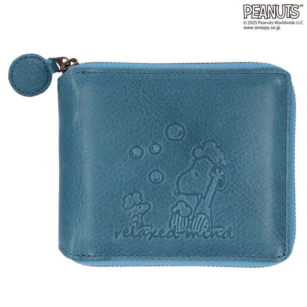 BACKYARD FAMILY「スヌーピー 財布 PEANUTS 7347 通販 二つ折り財布 二つ折り 2つ折り財布 さいふ」|財布|ブルー1