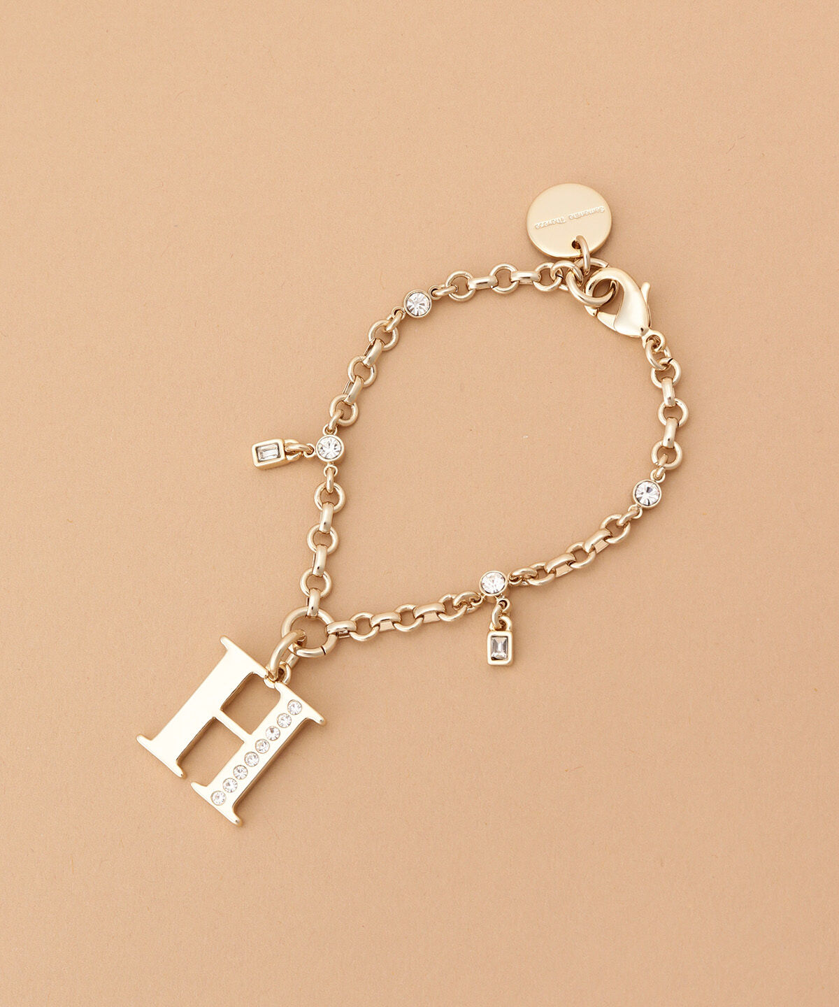 Samantha Thavasa「ビジューシンプルイニシャルバッグチャーム(H)」|チャーム・キーホルダー|ゴールド