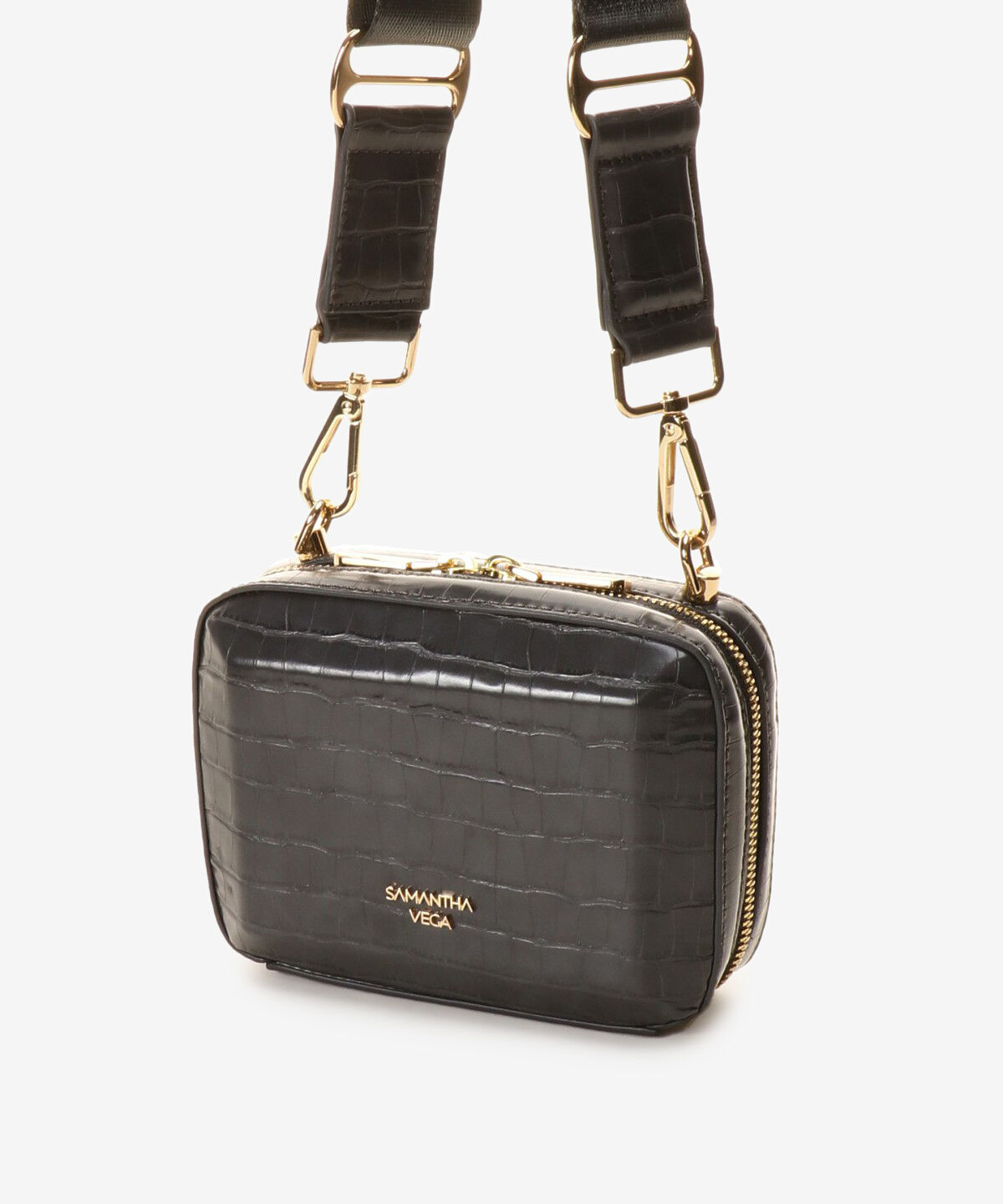 Samantha Vega「クロコ調ナノスクエアストーンショルダーバッグ」|ショルダー・メッセンジャー|