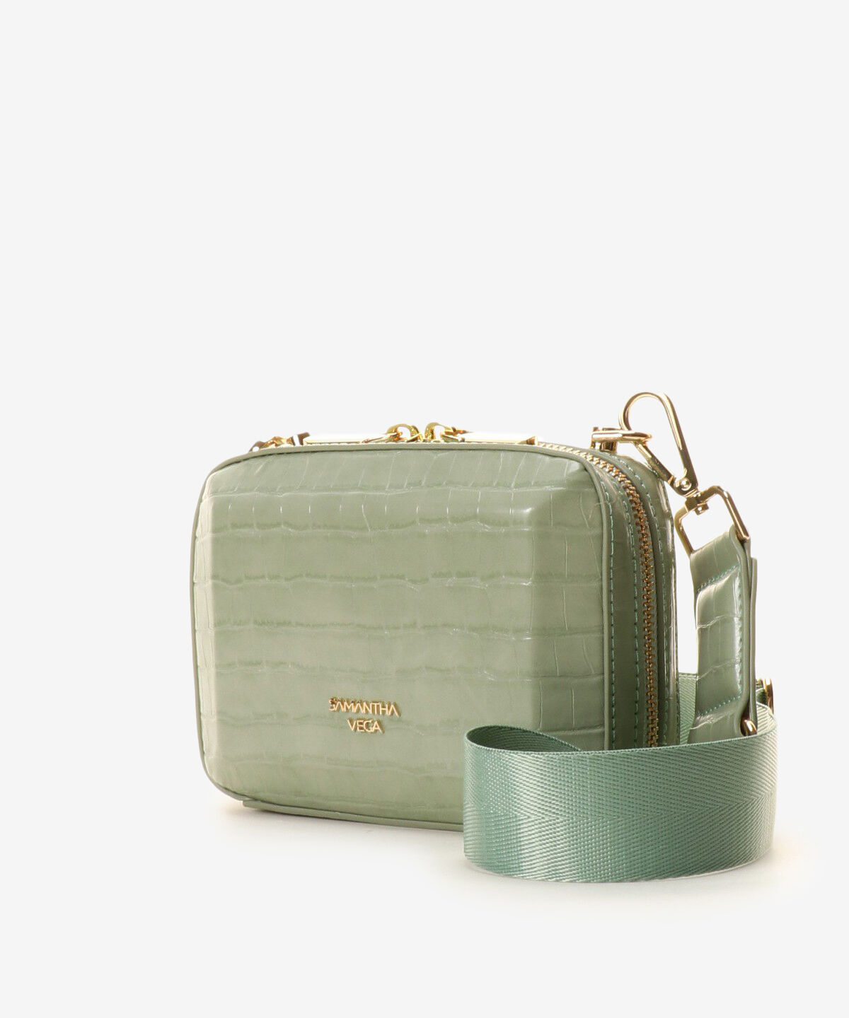 Samantha Vega「クロコ調ナノスクエアストーンショルダーバッグ」|ショルダー・メッセンジャー|