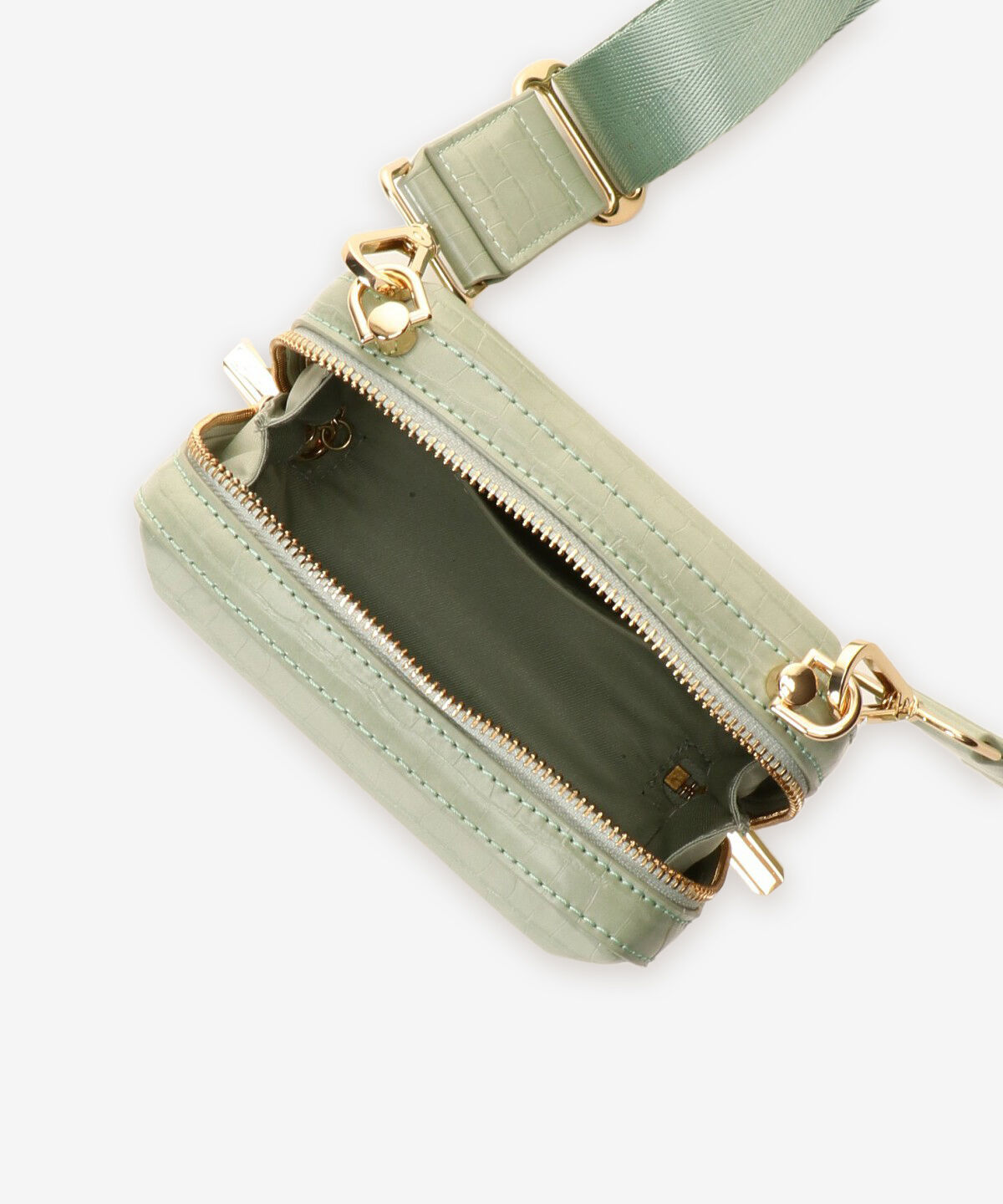 Samantha Vega「クロコ調ナノスクエアストーンショルダーバッグ」|ショルダー・メッセンジャー|