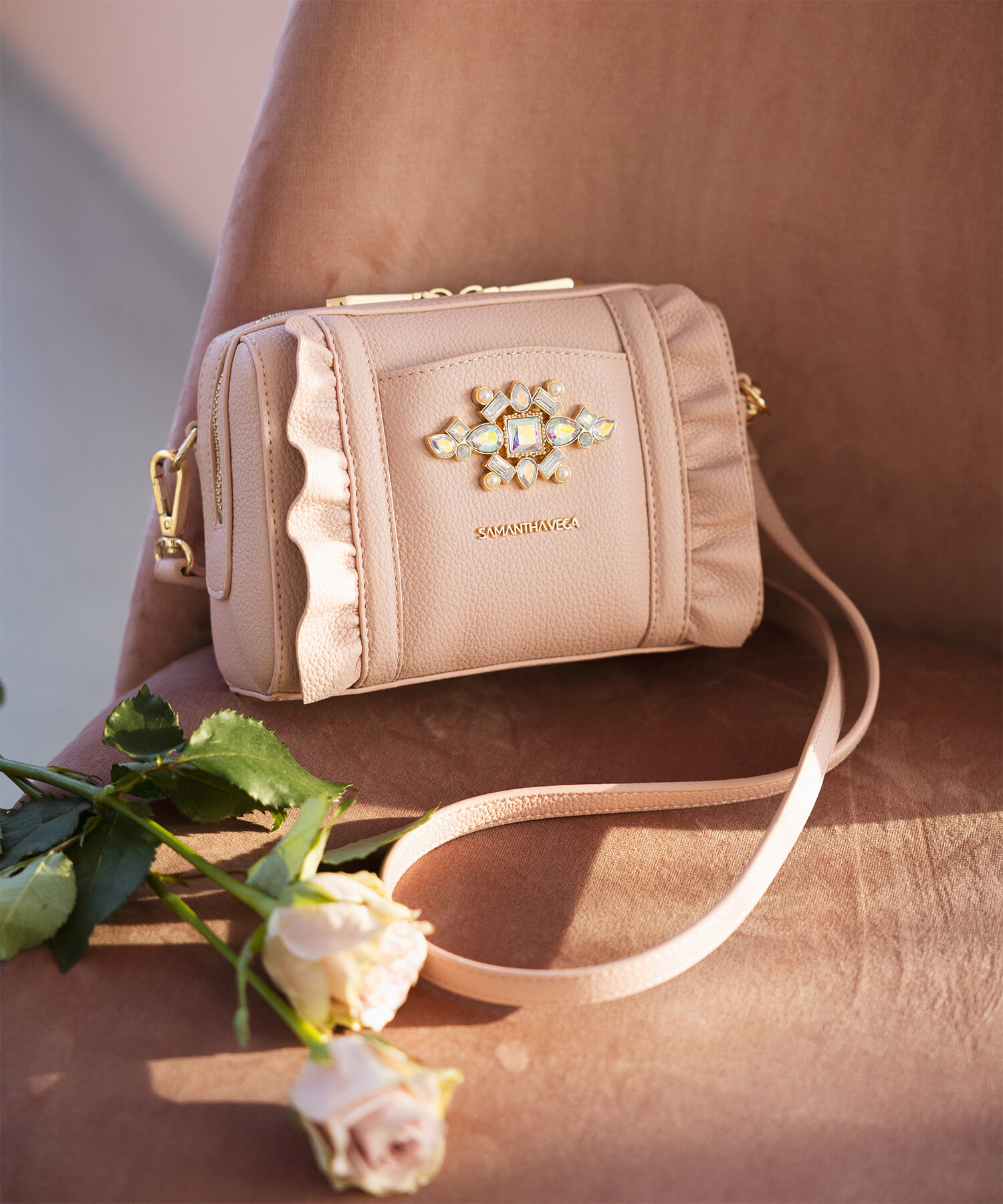 Samantha Vega「ビジューフリルショルダーバッグ」|ショルダー・メッセンジャー|