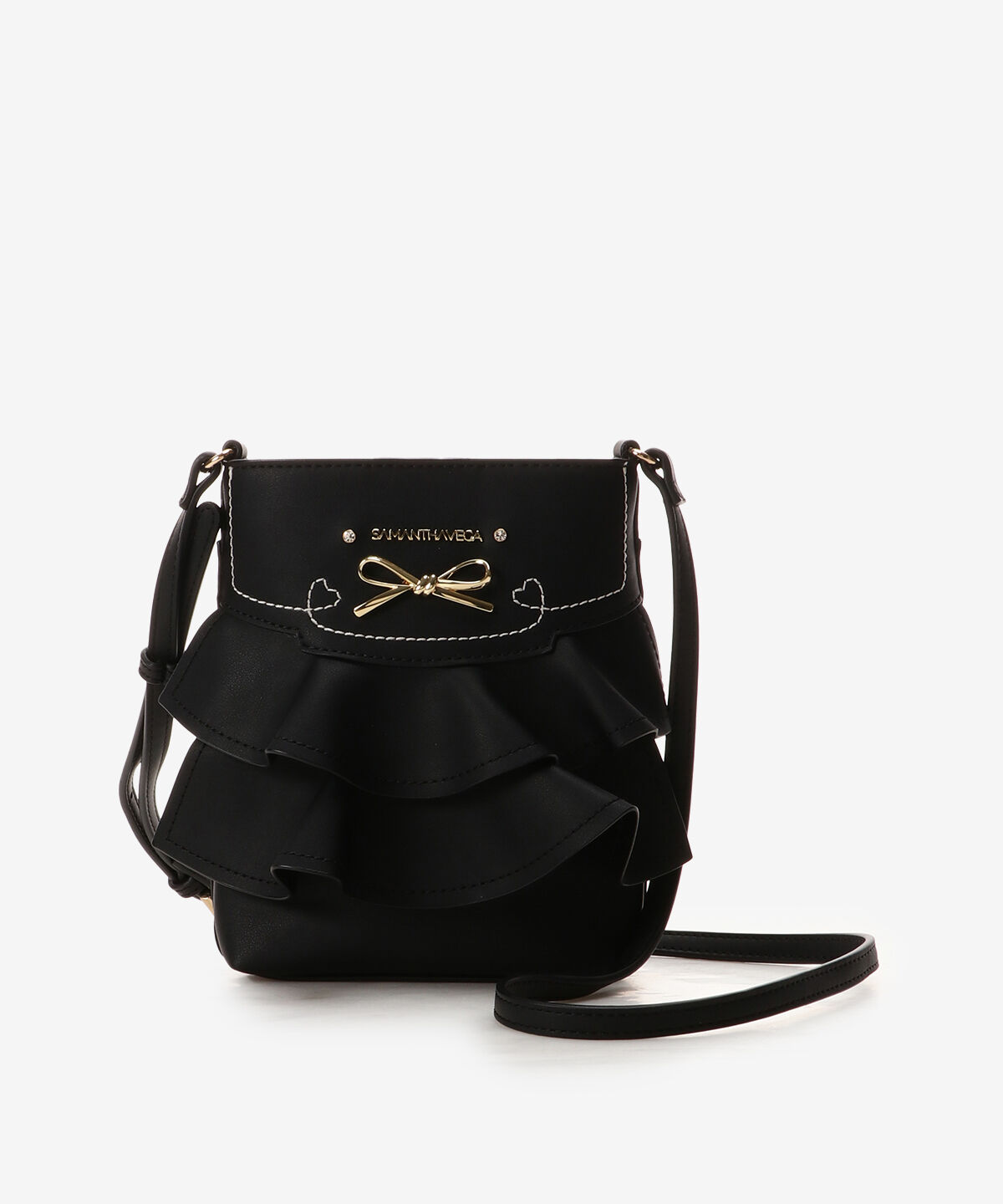 Samantha Vega「フリルリボンショルダーバッグ」|ショルダー・メッセンジャー|ブラック