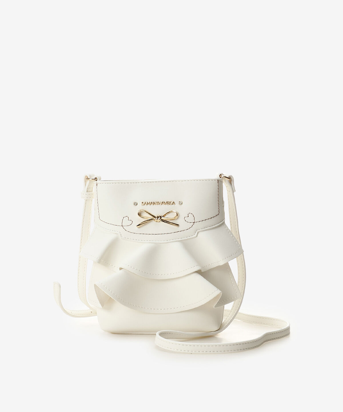 Samantha Vega「フリルリボンショルダーバッグ」|ショルダー・メッセンジャー|ホワイト