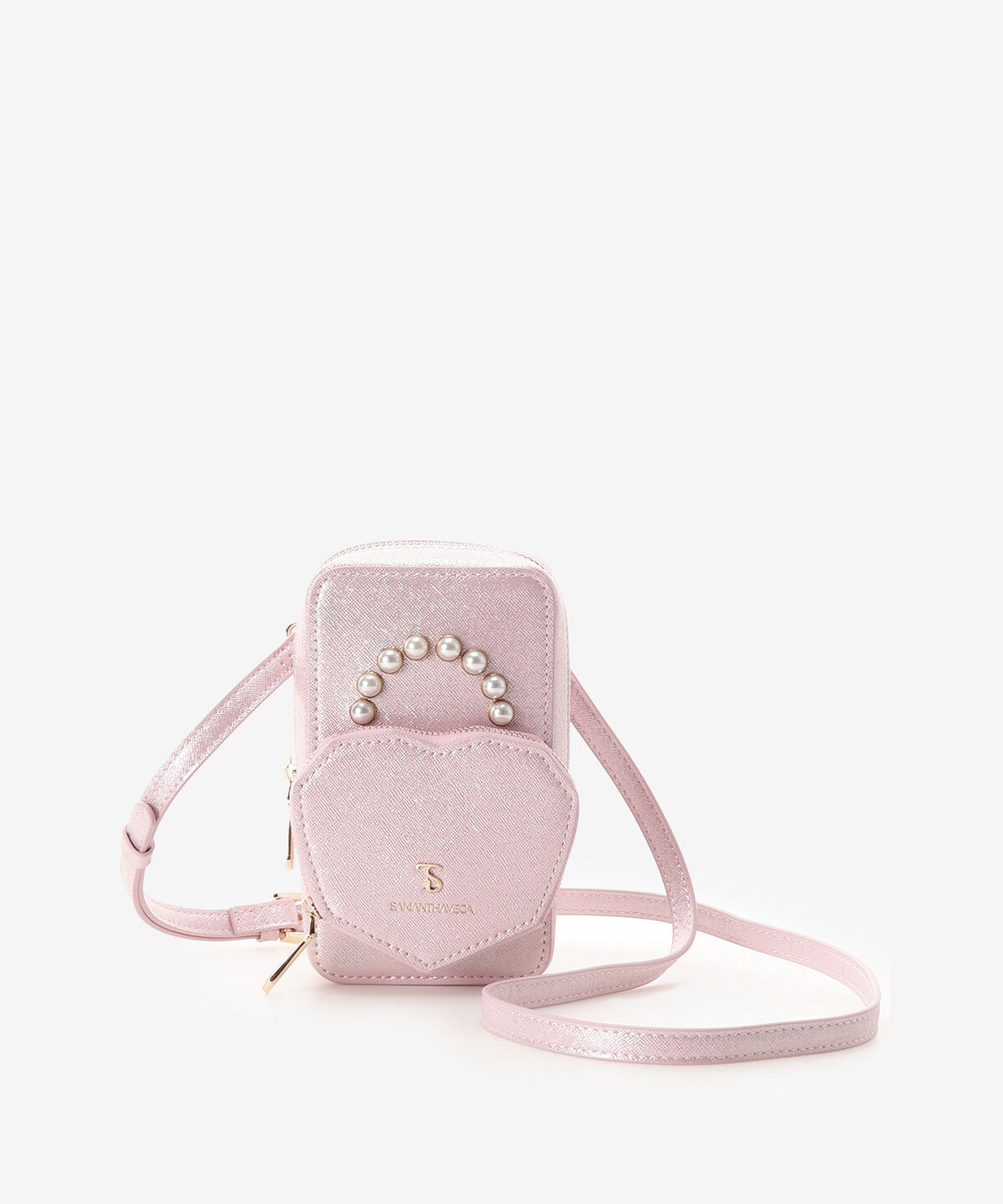 Samantha Vega「ハートパールスマホショルダーバッグ」|ショルダー・メッセンジャー|ピンク