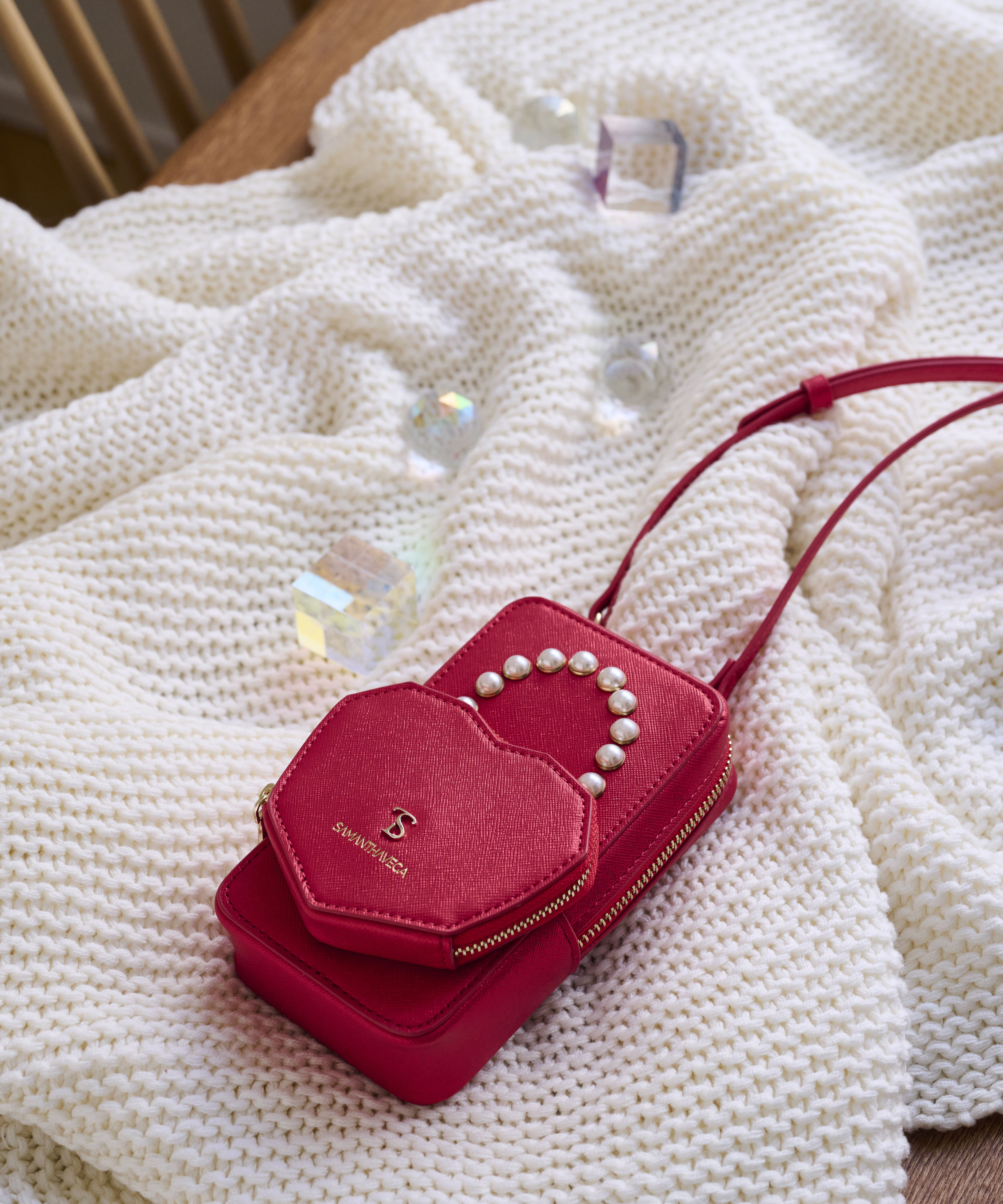 Samantha Vega「ハートパールスマホショルダーバッグ」|ショルダー・メッセンジャー|