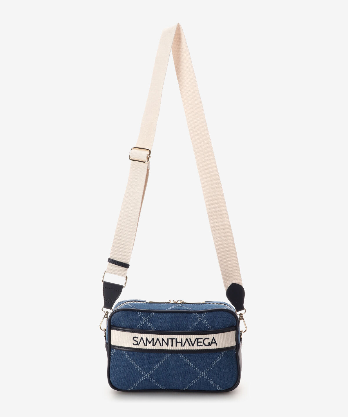 Samantha Vega「ロゴテープデニム風ショルダー」|ショルダー・メッセンジャー|