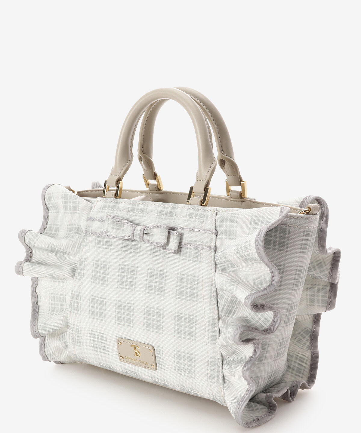Samantha Vega「チェックリボンフリルハンドバッグ（小）」|ハンドバッグ|