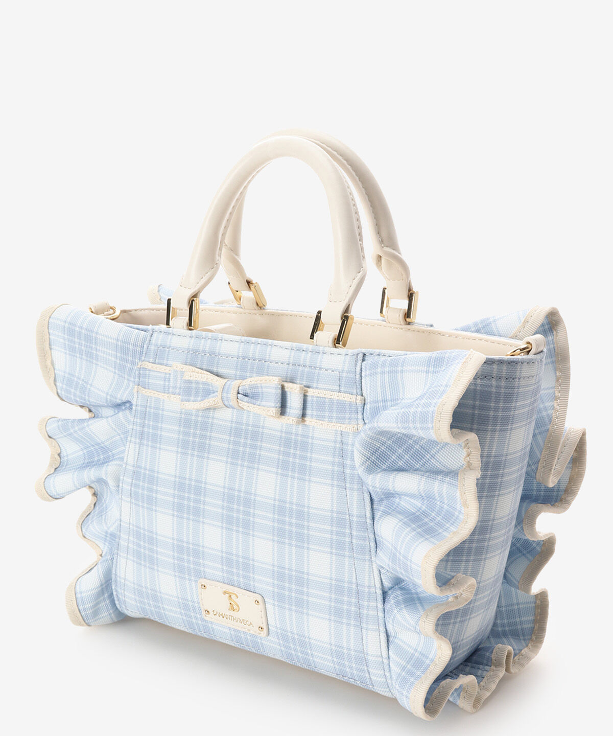 Samantha Vega「チェックリボンフリルハンドバッグ（小）」|ハンドバッグ|