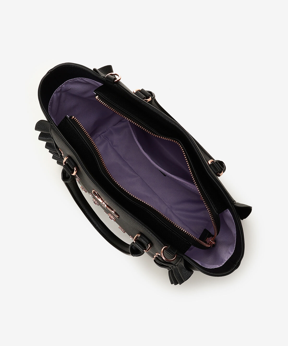 Samantha Vega「レースアップハートビジューフラッタ―(小)」|ハンドバッグ|