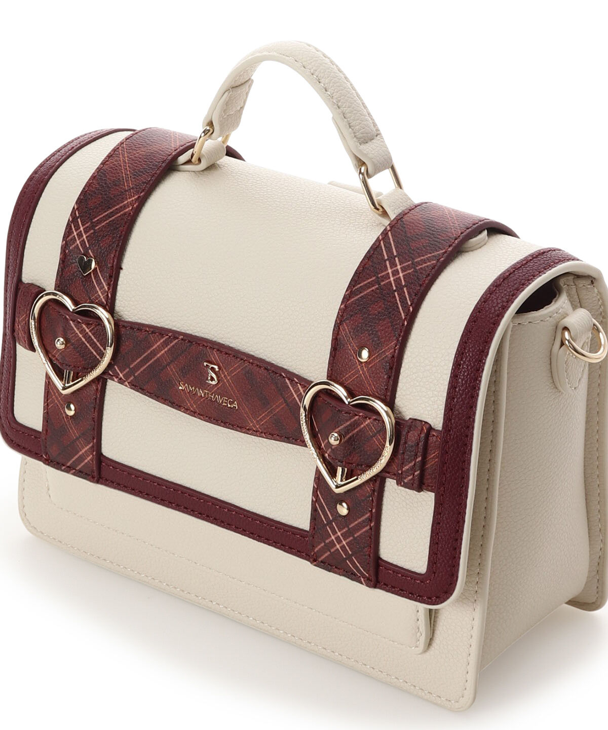 Samantha Vega「チェックハートベルトサッチェルショルダーバッグ」|ショルダー・メッセンジャー|