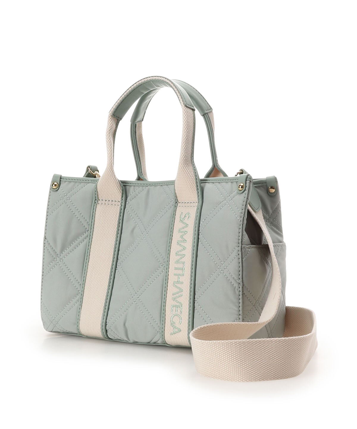 Samantha Vega「ロゴテープキルティングハンドバッグ（小）」|ハンドバッグ|