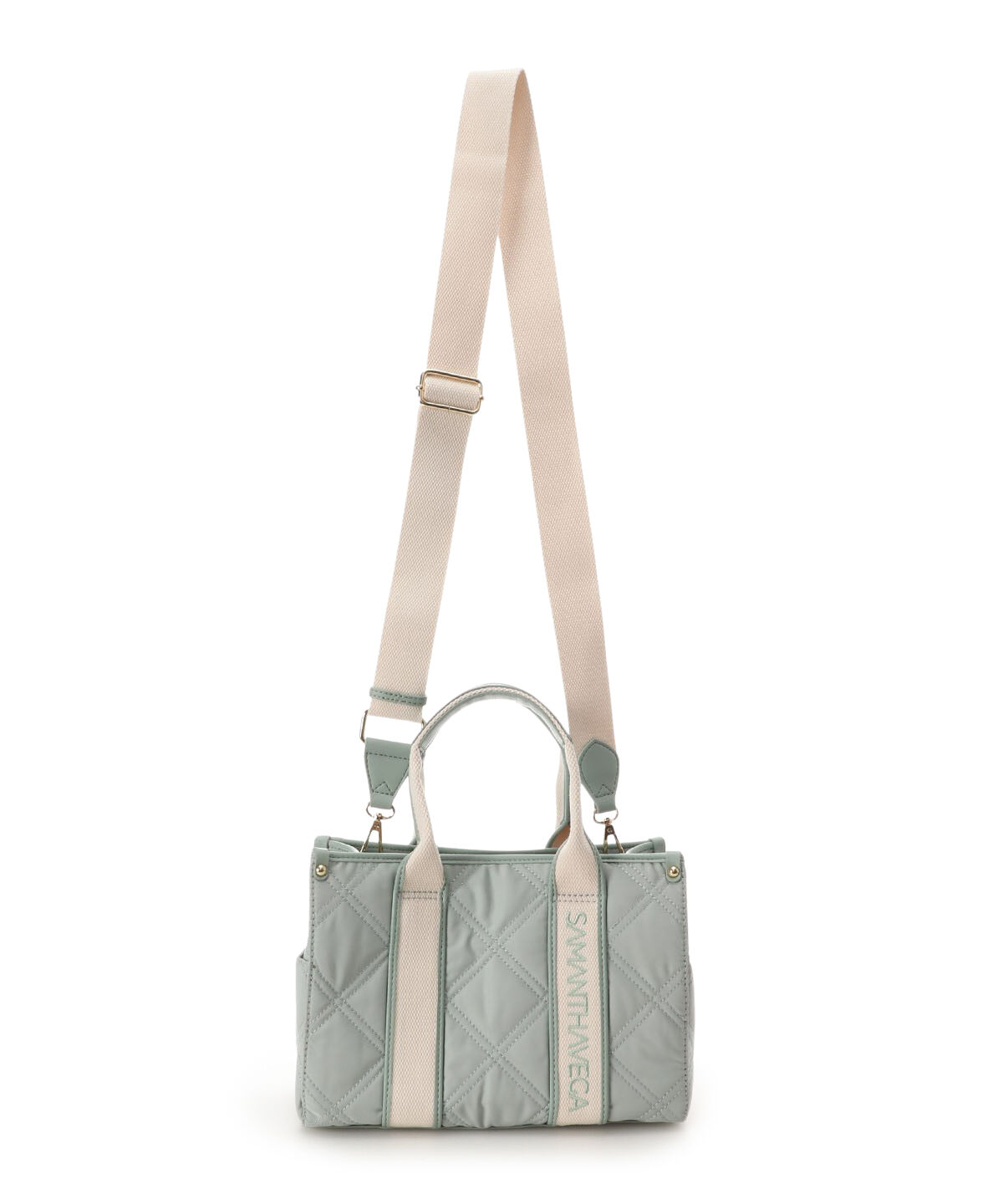 Samantha Vega「ロゴテープキルティングハンドバッグ（小）」|ハンドバッグ|