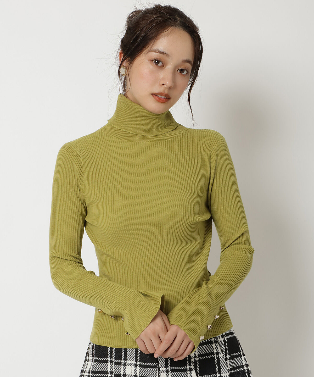 REDYAZEL「袖フレアタートルニット」|ニット・セーター|