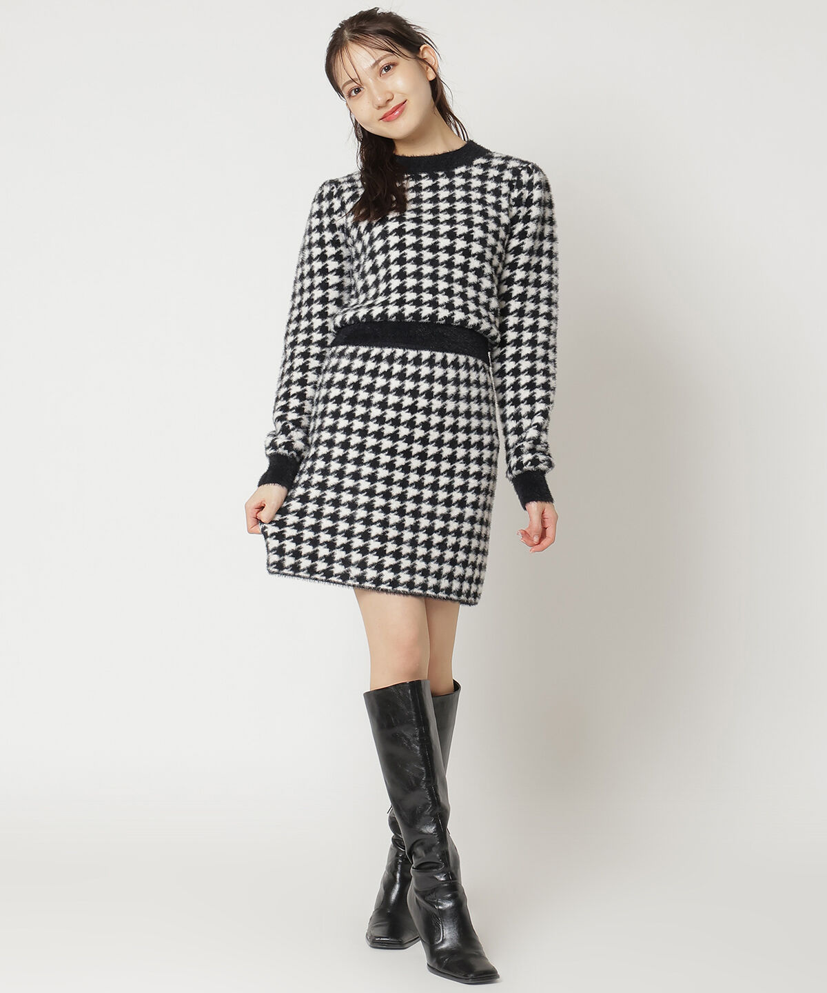 REDYAZEL「千鳥シャギースカート」|タイト|