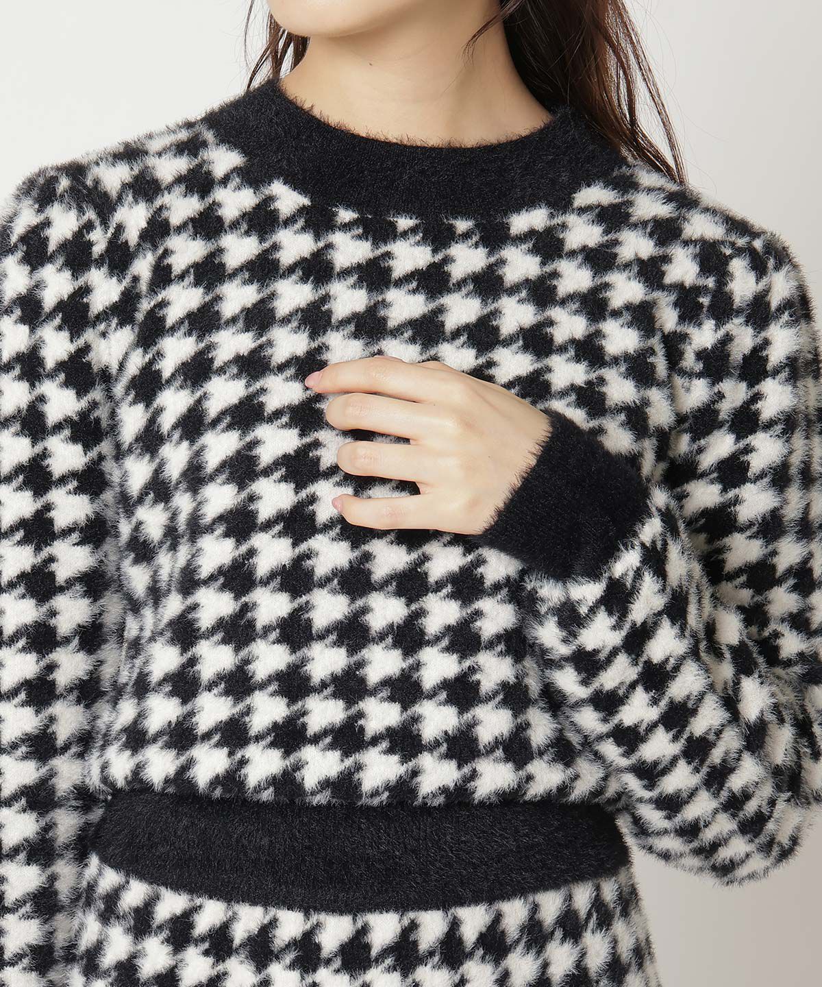 REDYAZEL「千鳥シャギーニット」|ニット・セーター|