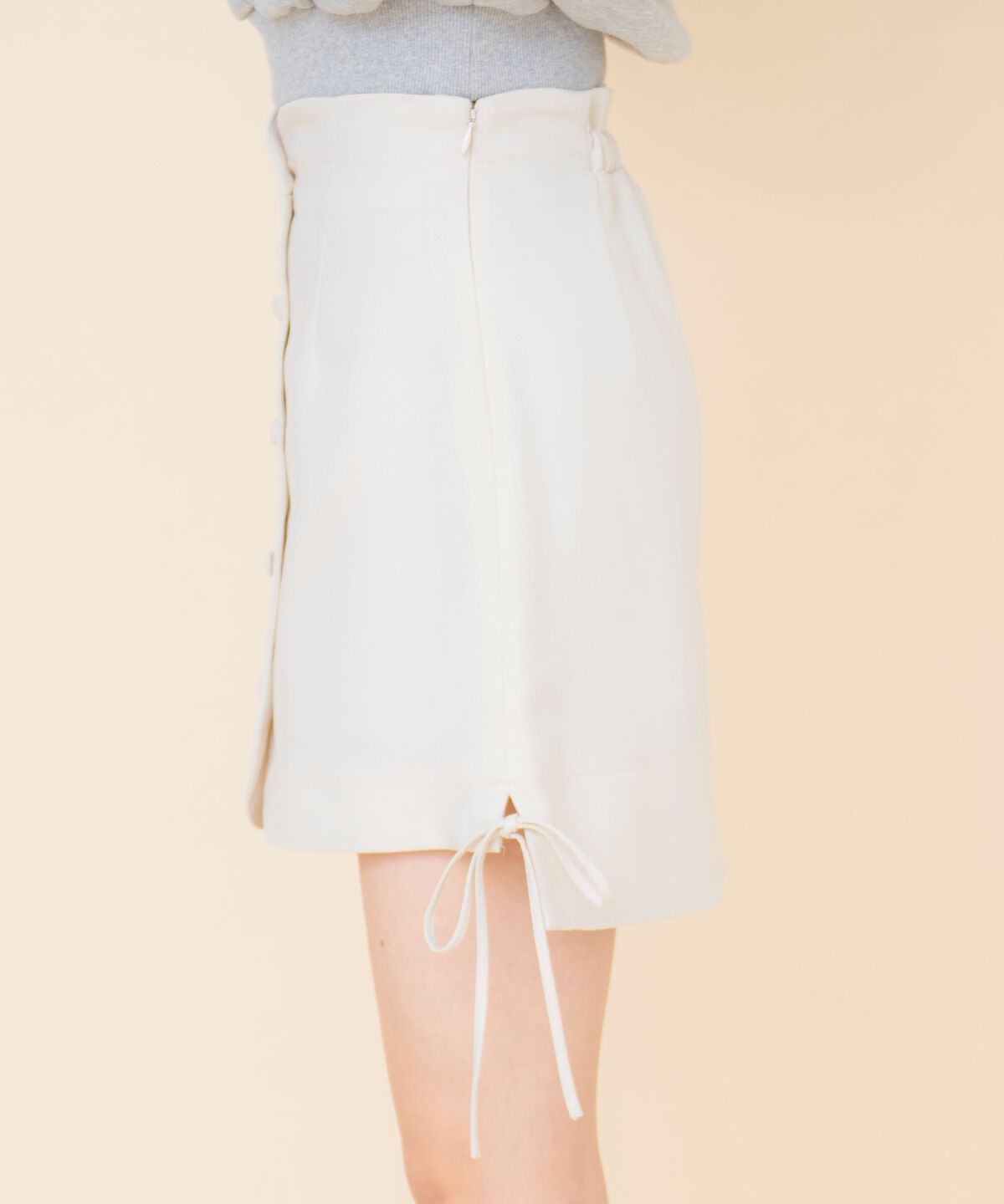 REDYAZEL「フロントボタンミニスカート」|台形|