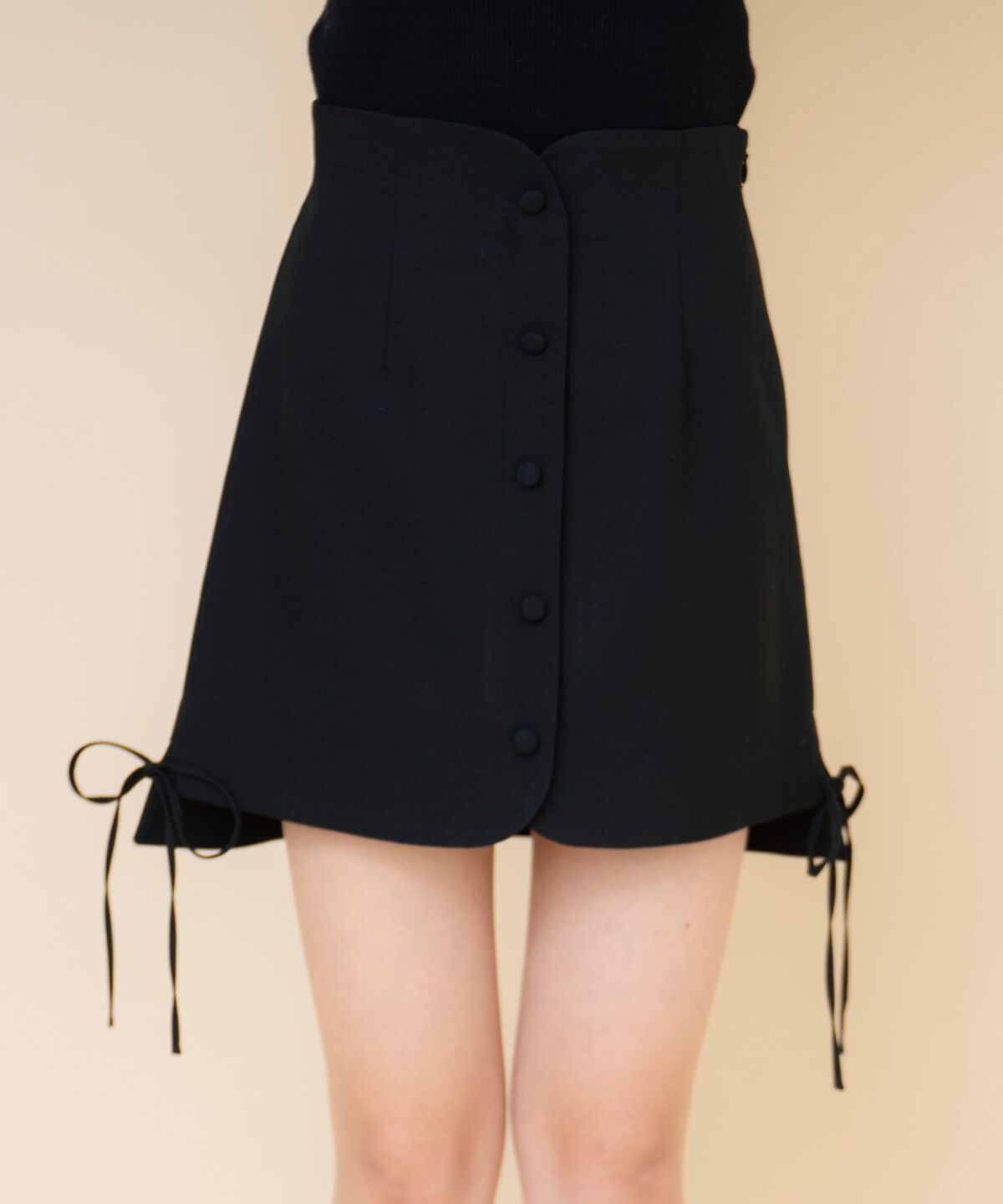 REDYAZEL「フロントボタンミニスカート」|台形|
