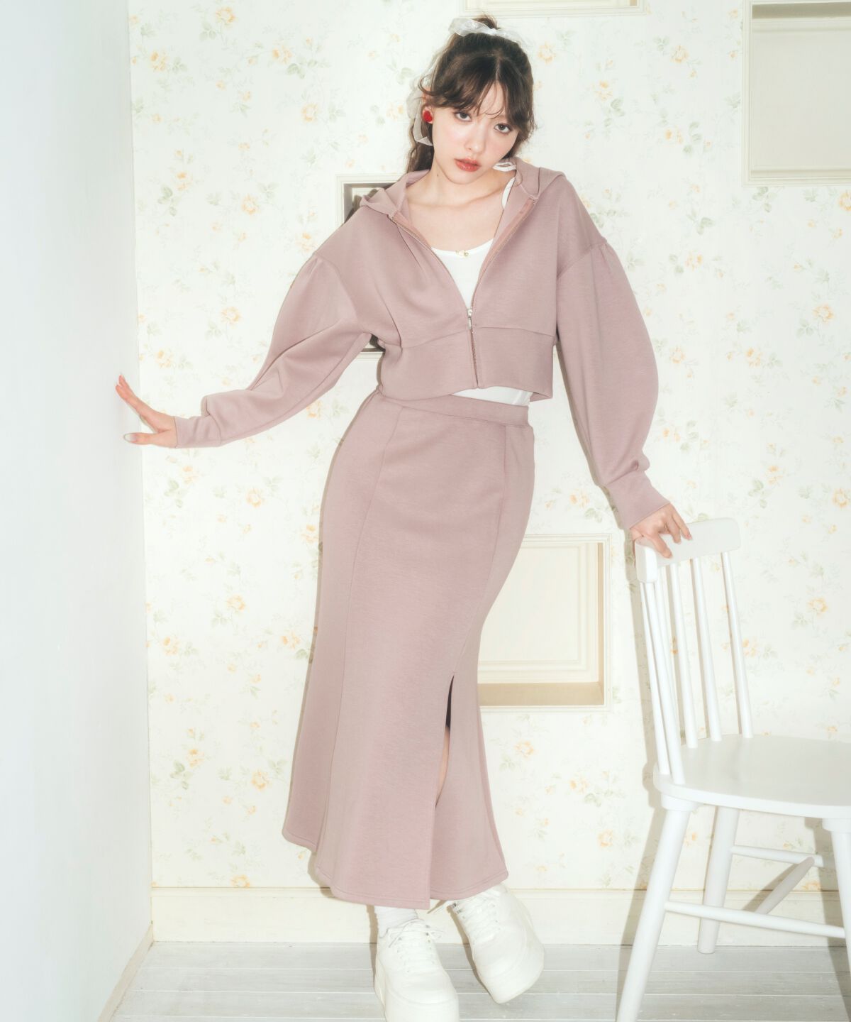 REDYAZEL「ダンボールマーメイドロングスカート」|フレア|