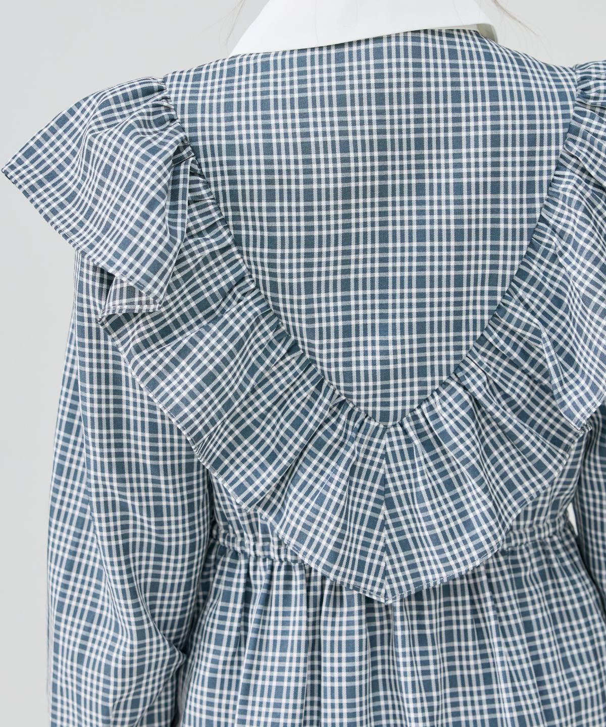 REDYAZEL「チェックフロントジップフリルミニシャツワンピース」|ワンピース|