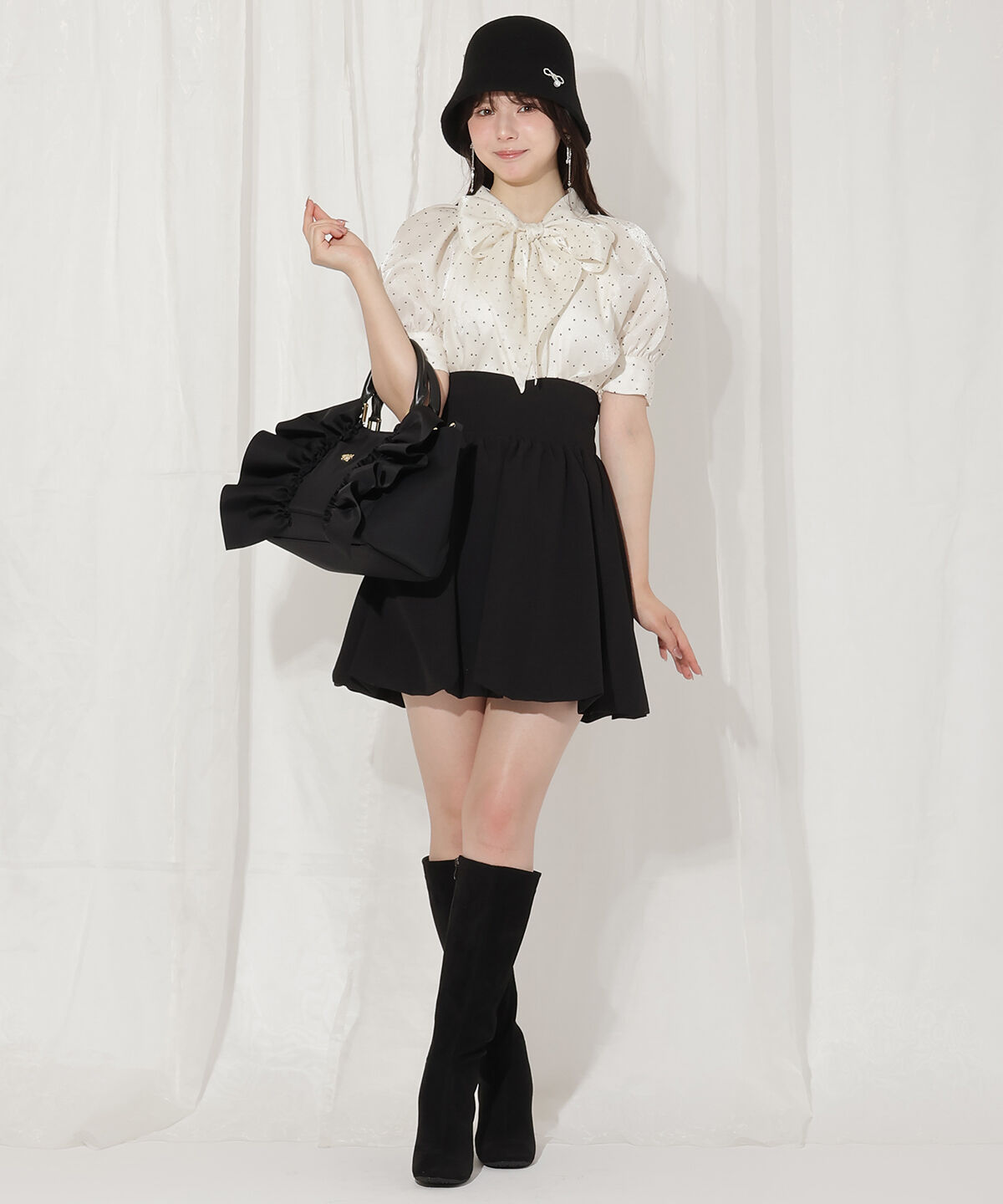 WILLSELECTION「ミニバルーンスカート」|フレア|