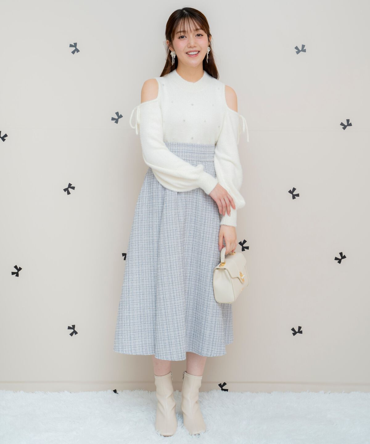 WILLSELECTION「オープンショルダーフェザーニット」|ニット・セーター|