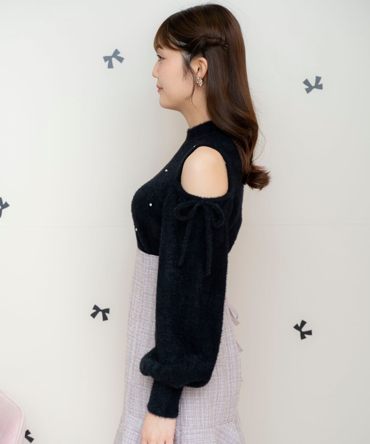 WILLSELECTION「オープンショルダーフェザーニット」|ニット・セーター|