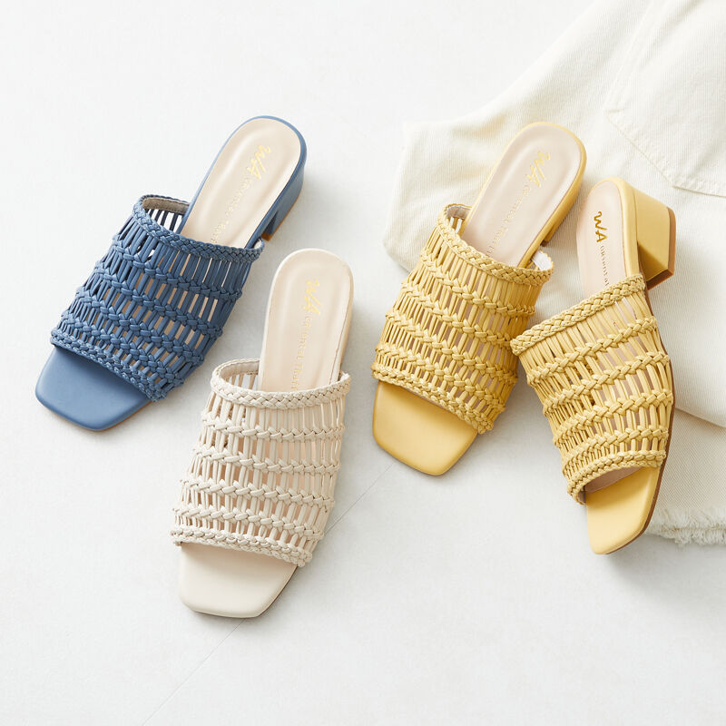 WA Oriental TRaffic「【アウトレット価格】メッシュミュールサンダル/32201 ミュール サンダル トレンド 人気 売れてる」|サンダル|YELLOW