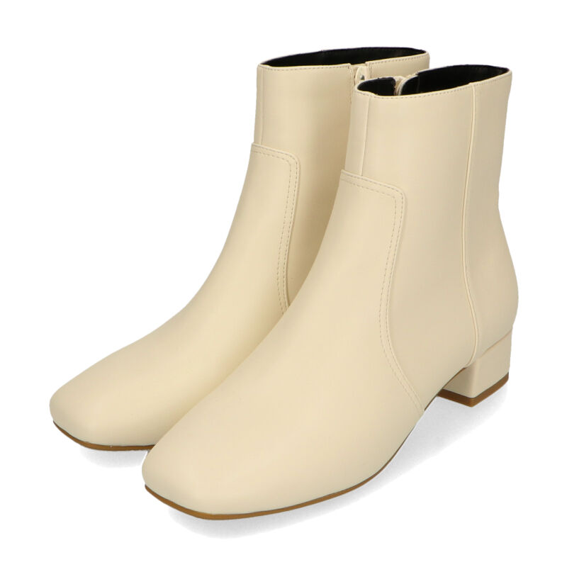 WA Oriental TRaffic「【 防寒 】スクエアトゥ プレーン ショートブーツ /32401 中敷き起毛 ＆ クッション」|ショートブーツ|