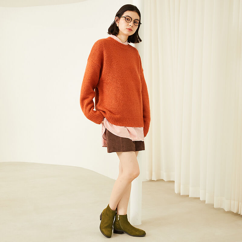 WA Oriental TRaffic「ゴールドジップスクエアトゥブーツ/32408」|ショートブーツ|