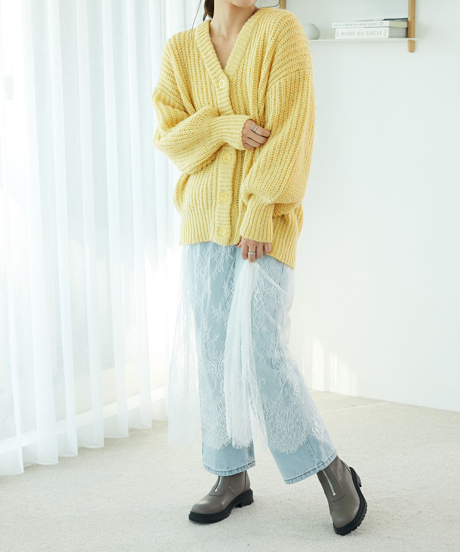 ORiental TRaffic「Vネックニットカーディガン/MO33N01」|ニット・セーター|