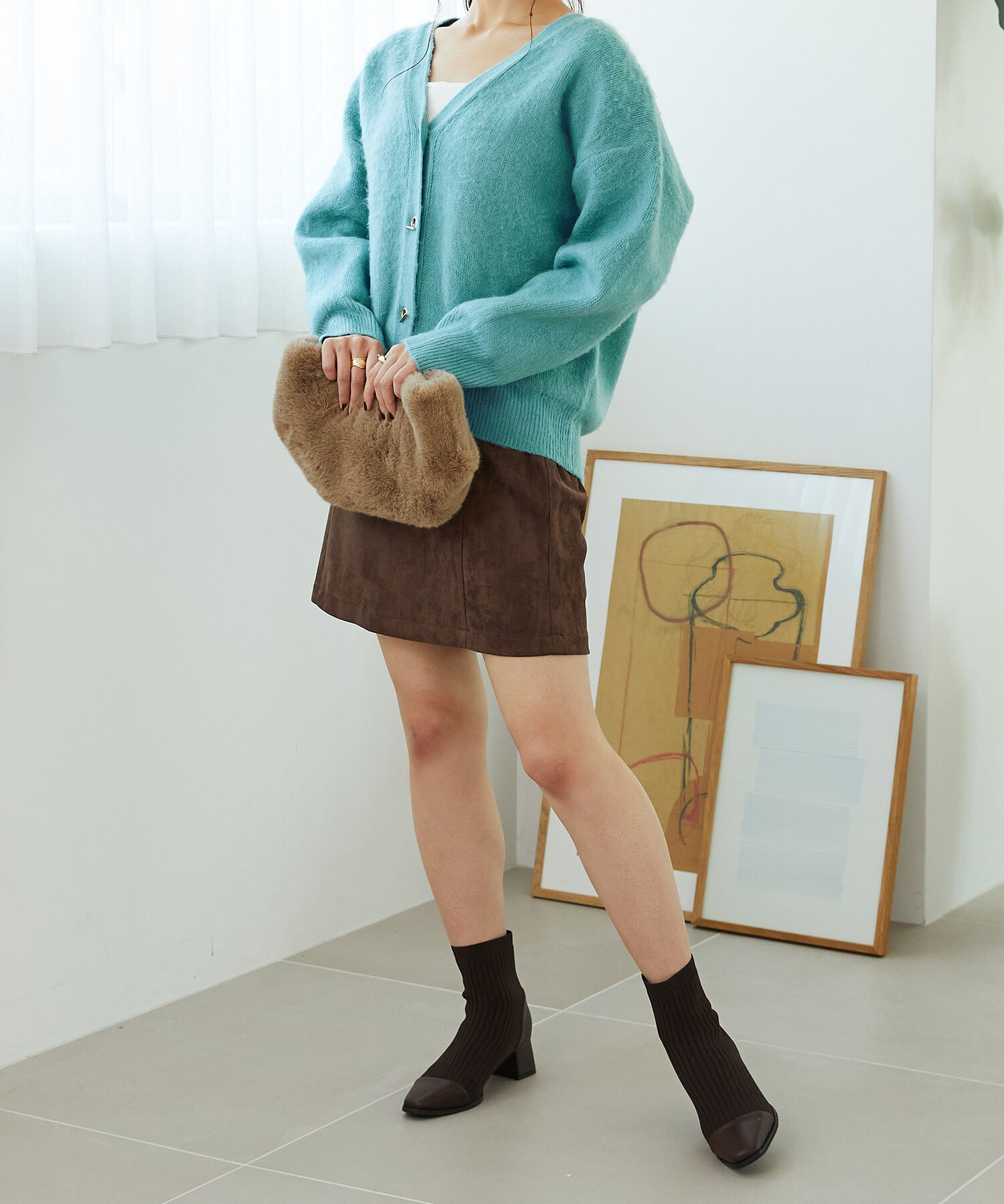 ORiental TRaffic「Vネックニットカーディガン/MO33N02」|ニット・セーター|