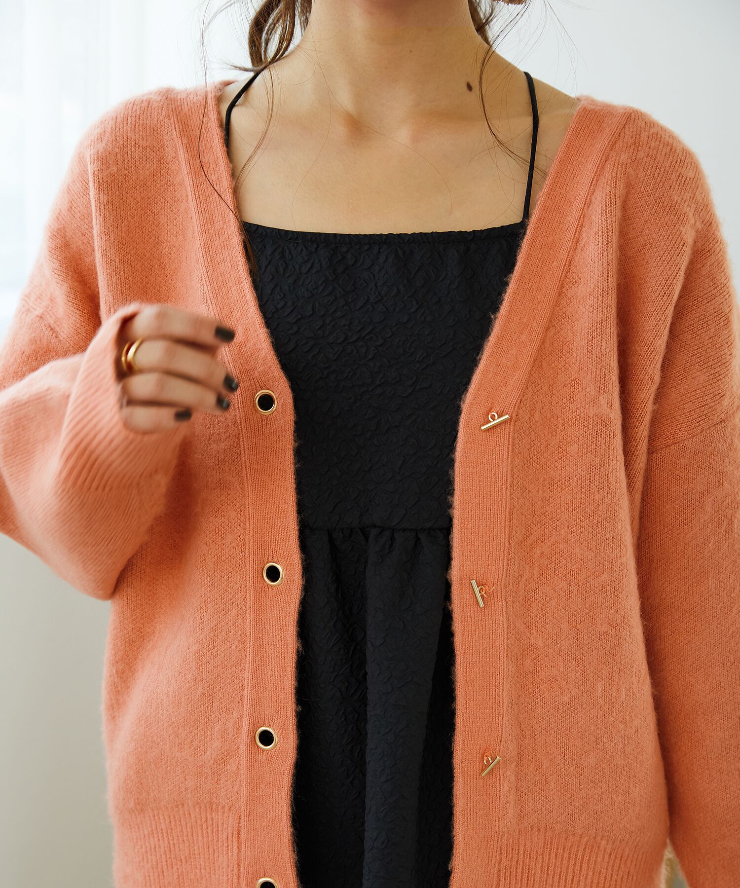 ORiental TRaffic「Vネックニットカーディガン/MO33N02」|ニット・セーター|