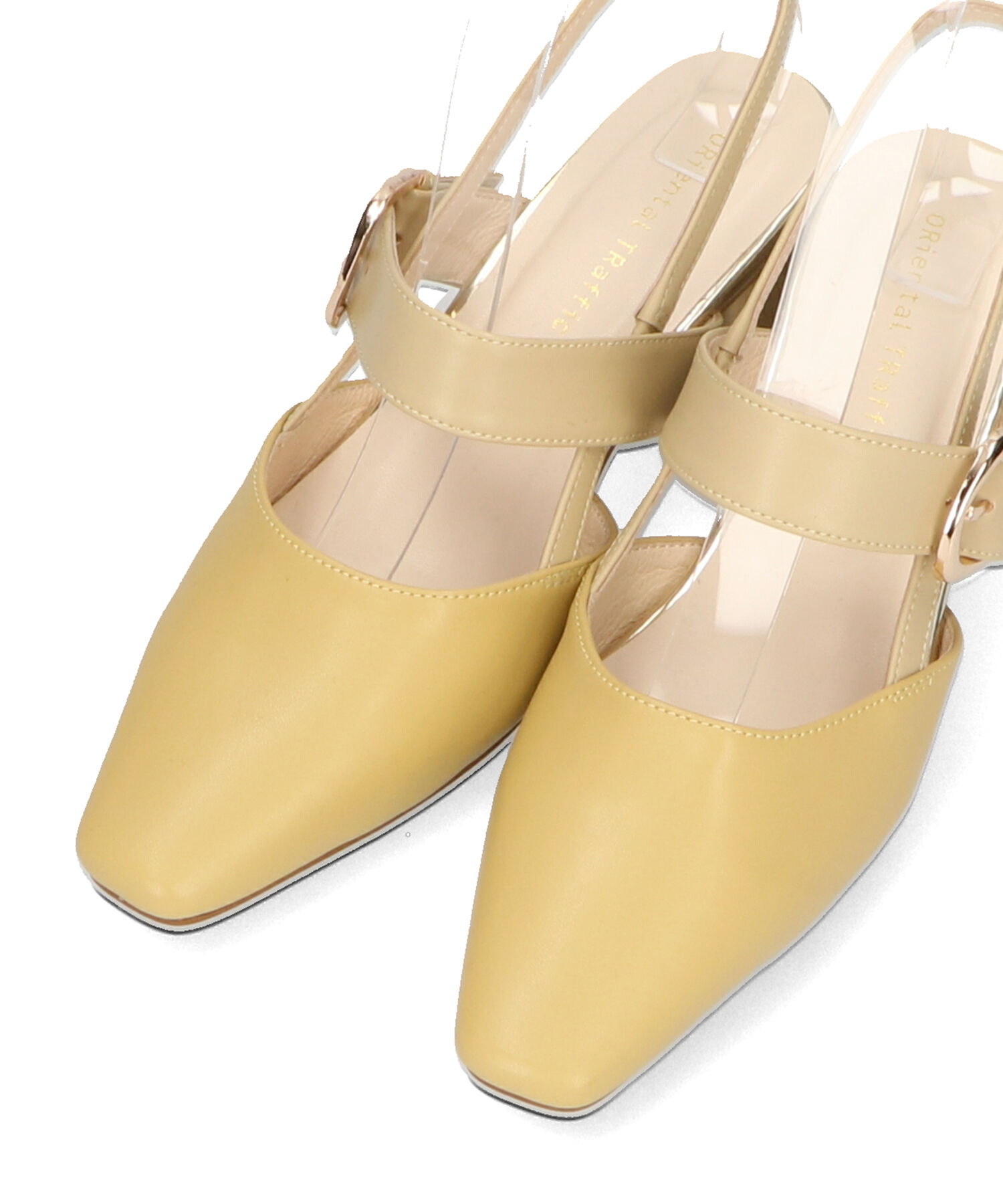 ORiental TRaffic「【トレンド】変形ヒールバックストラップパンプス/41101 パンプス 人気 売れてる スクエアトゥ」|サンダル|