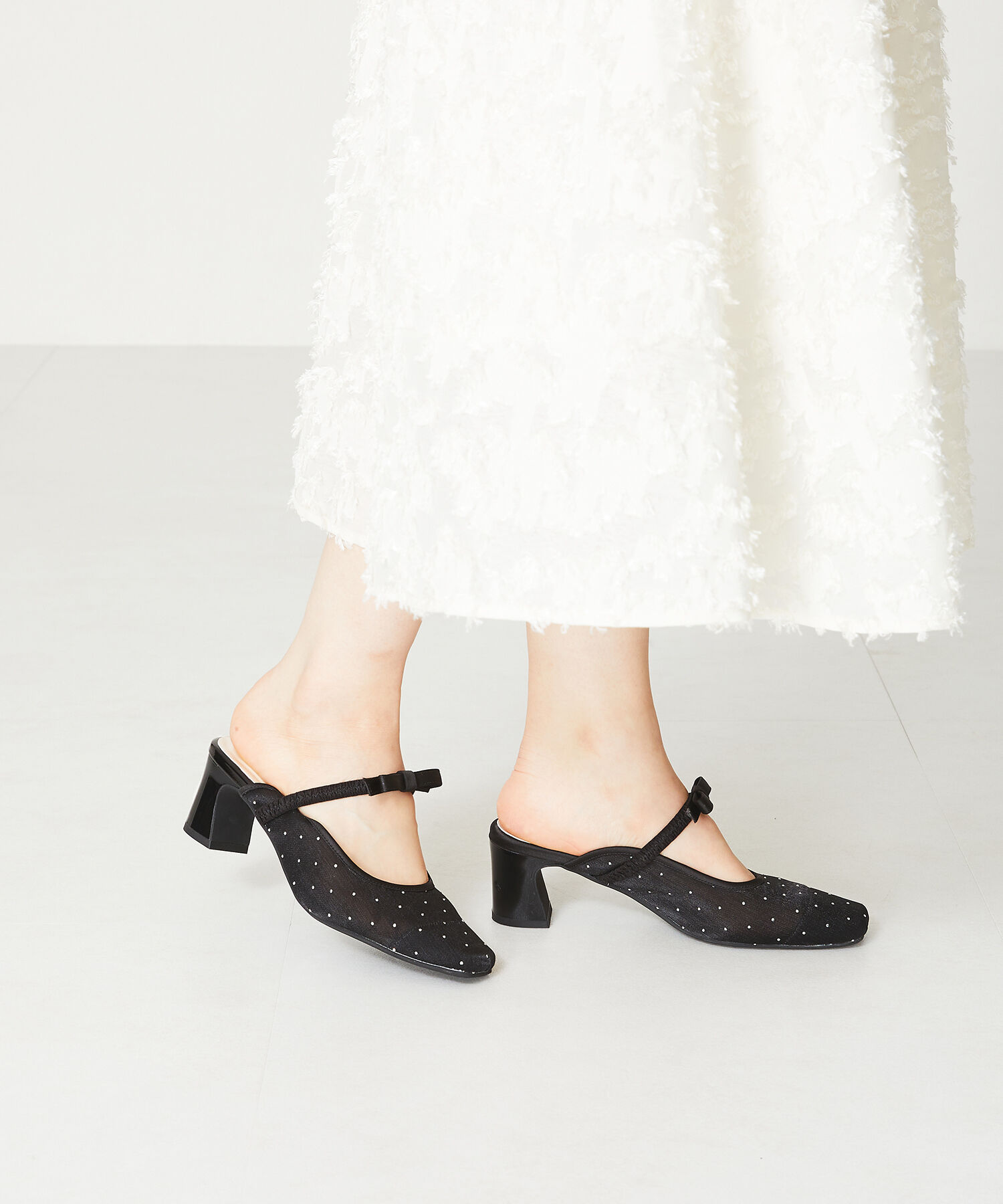 ORiental TRaffic「ラインストーンチュールミュール/41126」|パンプス|