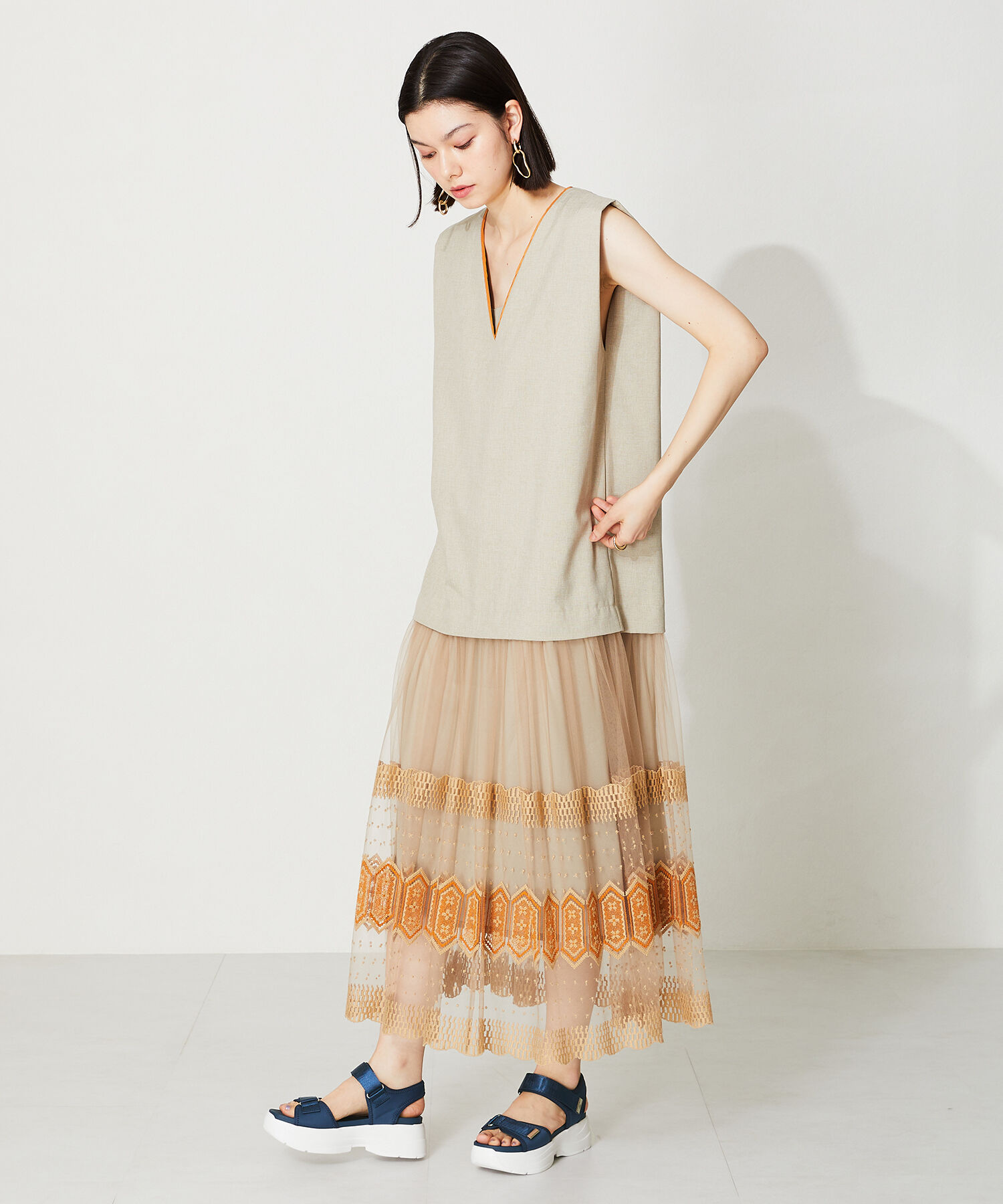 WA Oriental TRaffic「【追加】ダブルベルトスポーツサンダル/42207 スポサン 柔らかい 人気 軽い トレンド 厚底 再入荷」|サンダル|