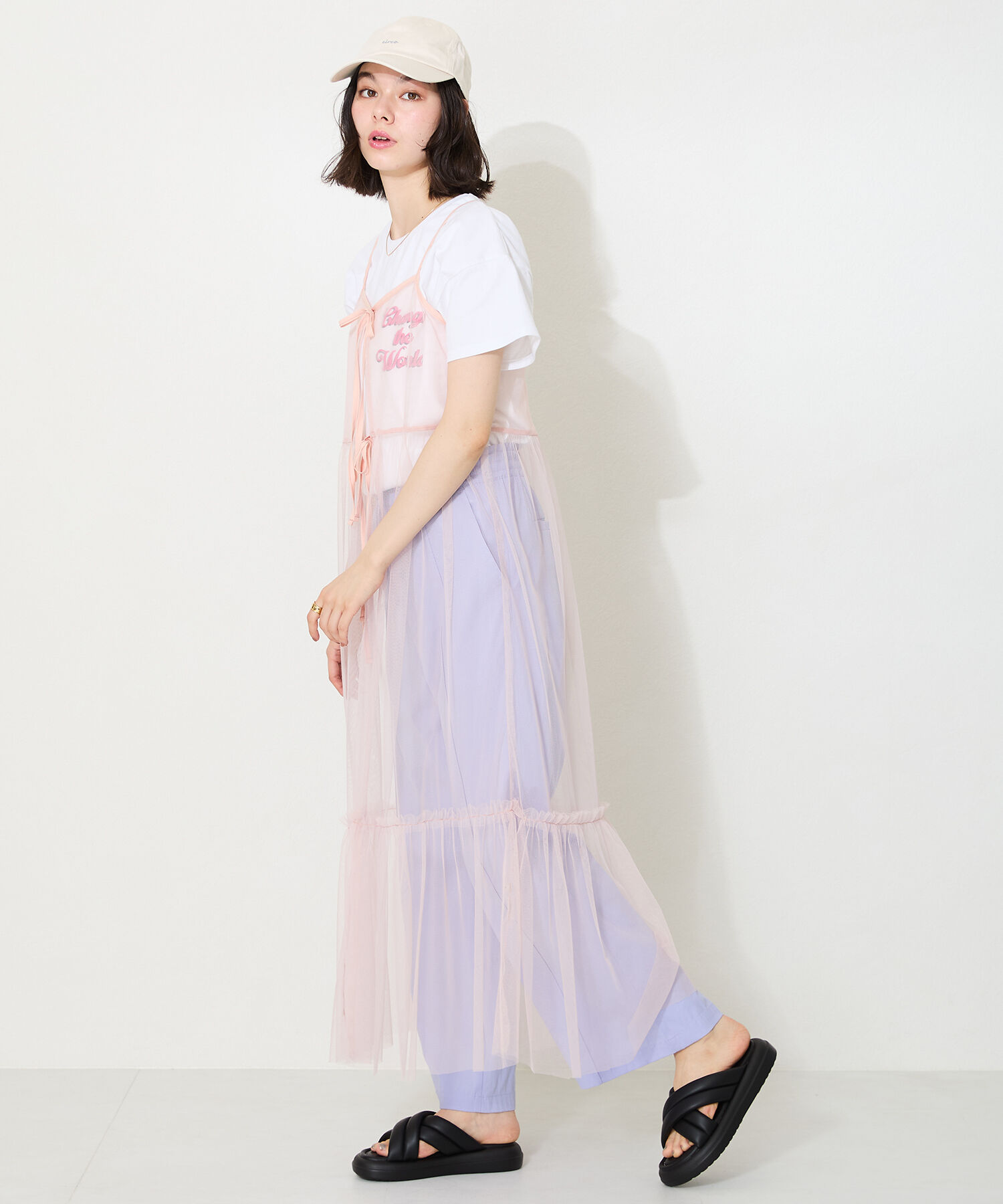 ORiental TRaffic「【アウトレット価格】パデットクロススライドサンダル/41232 サンダル 柔らかい フィット」|サンダル|