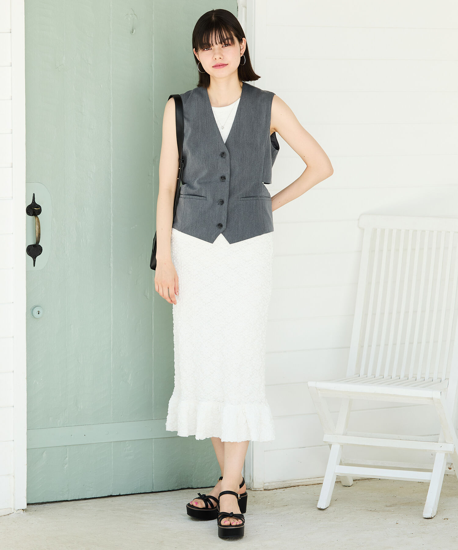 ORiental TRaffic「リボンモチーフ厚底サンダル/41237」|サンダル|